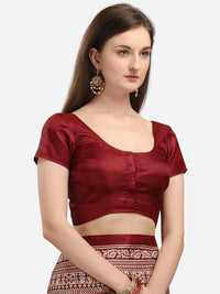 KALINI Maroon & Cream-Coloured Khadi Silk Kalamkari Saree