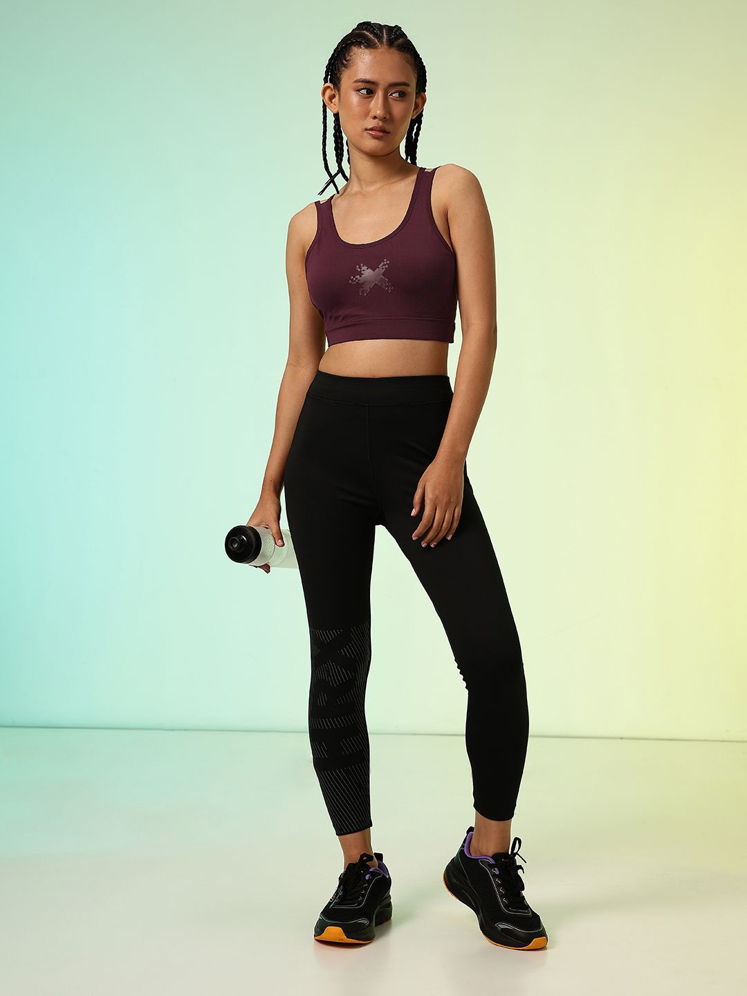 HRX by Hrithik Roshan Lightly Padded Rapid-Dry Running Bra HR_SS25_W_BA_KR002_03_B