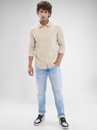 SPYKAR Men Slim Fit Opaque Solid Spread Collar Casual Shirt