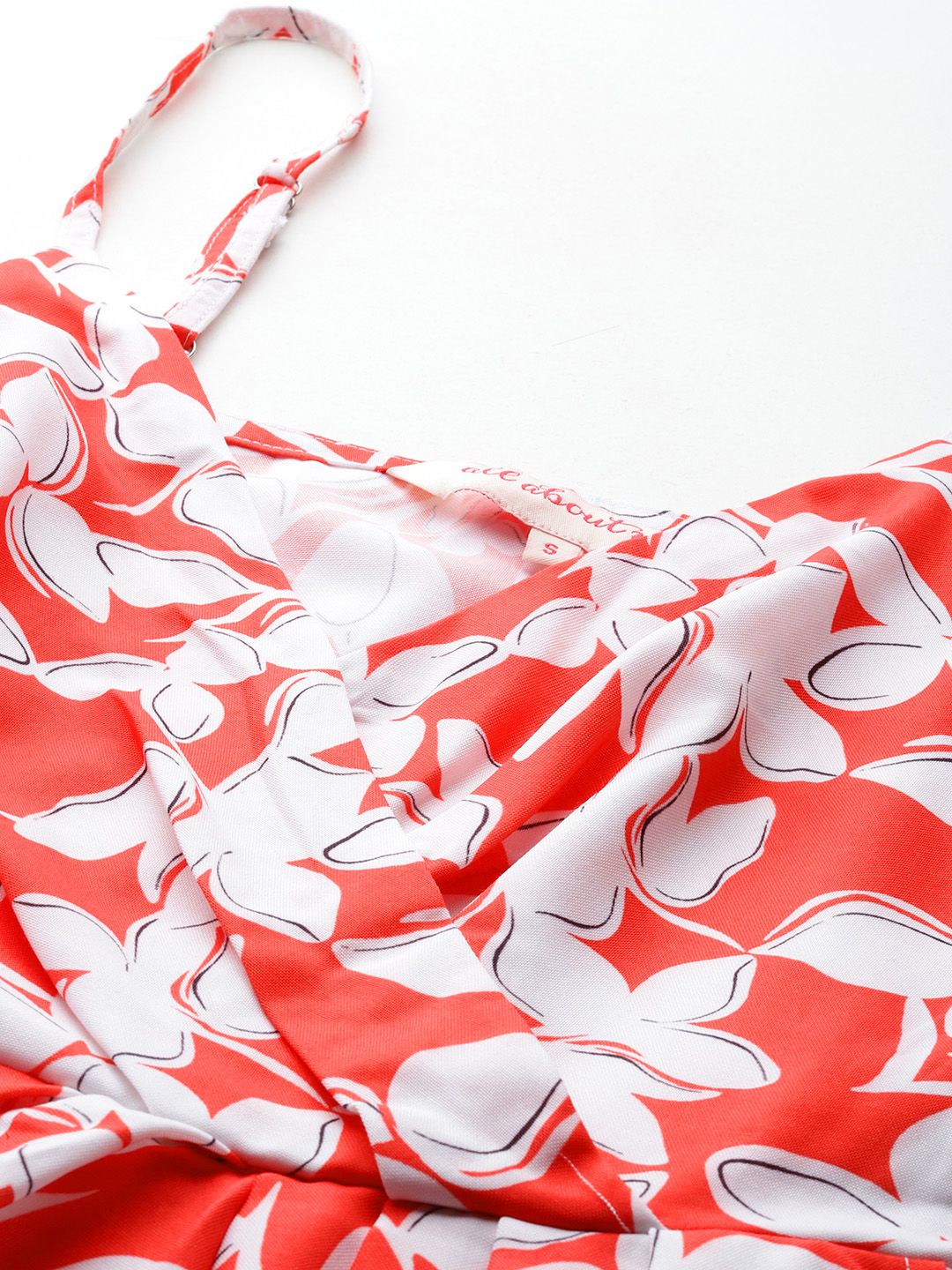 all about you Floral Print Asymmetric Wrap Dress