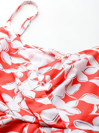 all about you Floral Print Asymmetric Wrap Dress