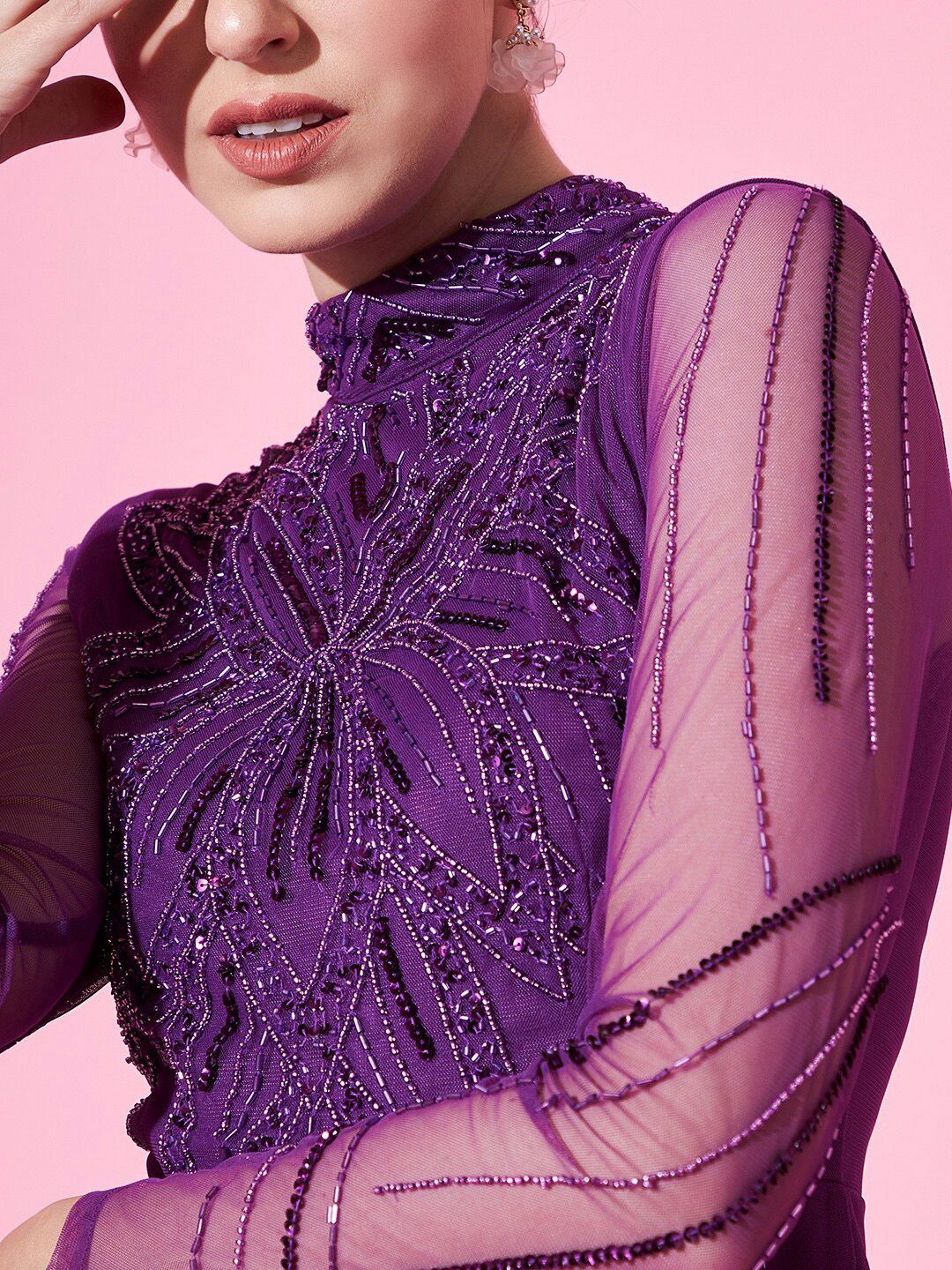 STREET 9 Women Embellished Net Dress
