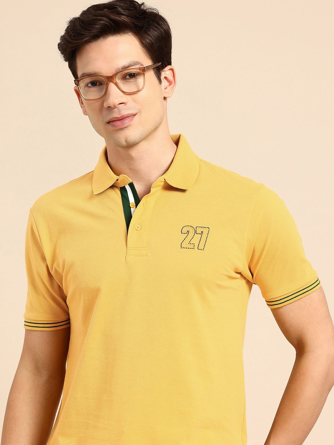 Being Human Polo Collar Pure Cotton T-shirt