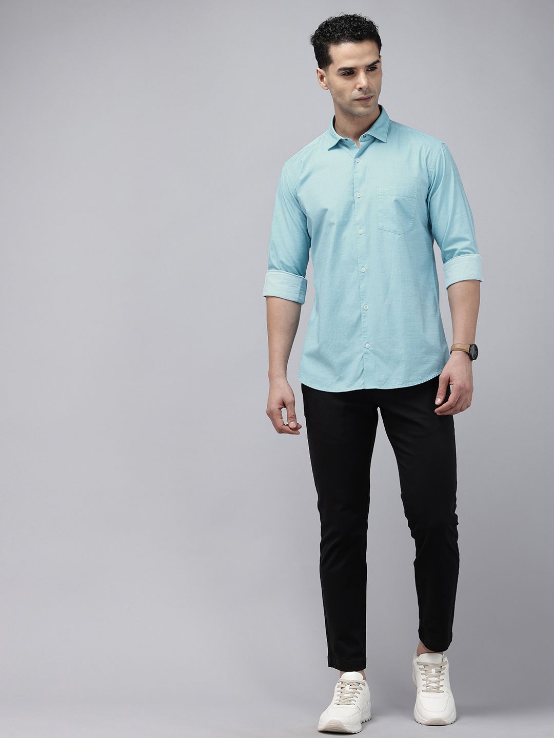 Park Avenue Slim Fit Opaque Pure Cotton Casual Shirt