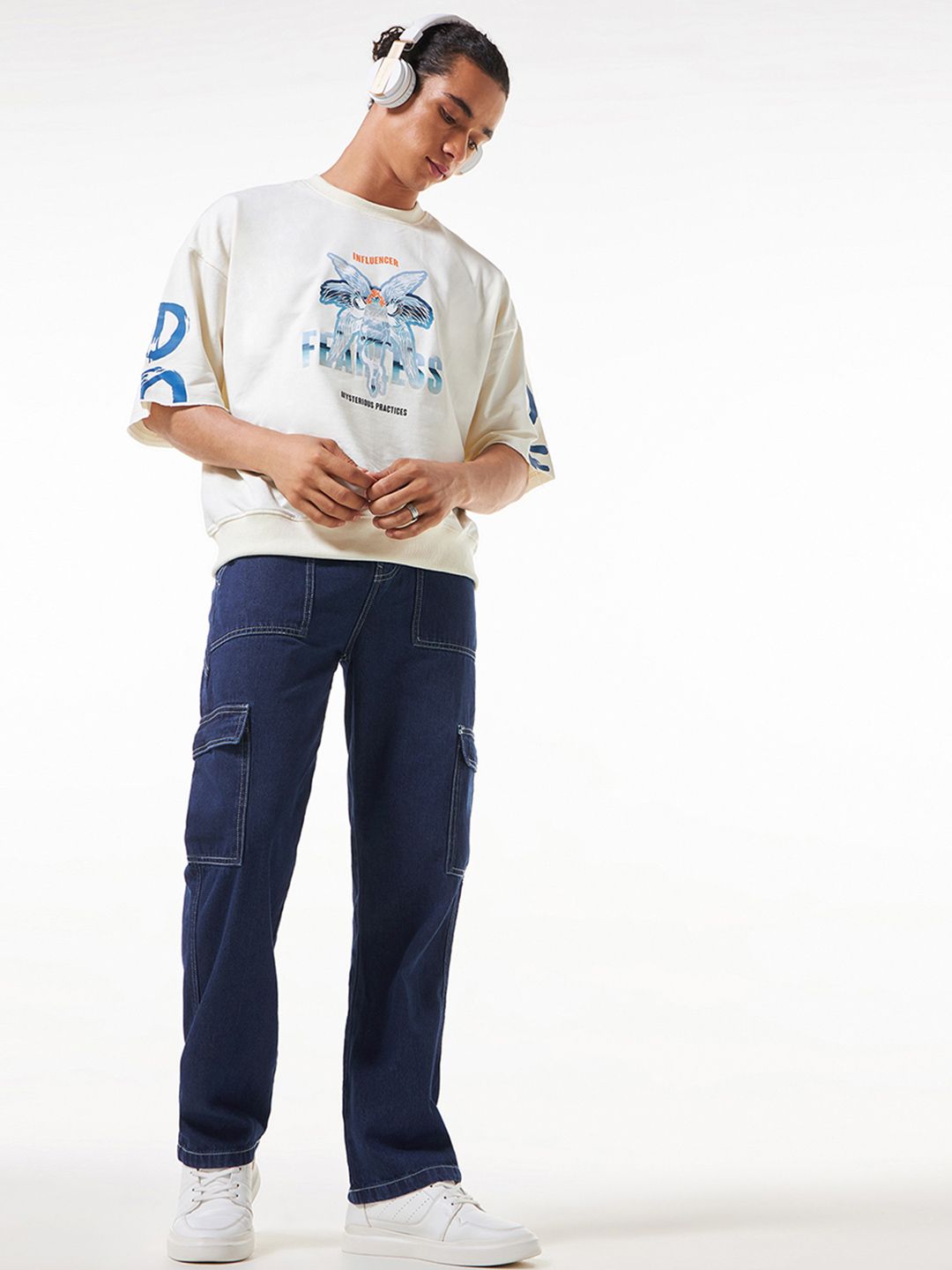 Bewakoof Men Baggy Cargo Jeans