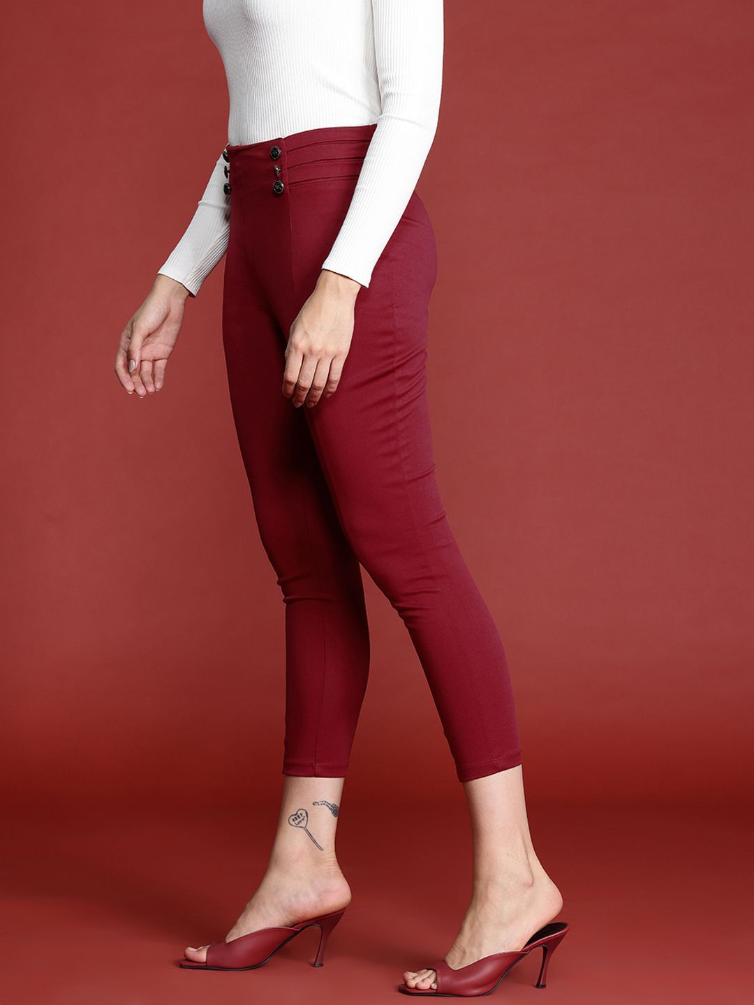 all about you Women Skinny Fit Cropped Treggings