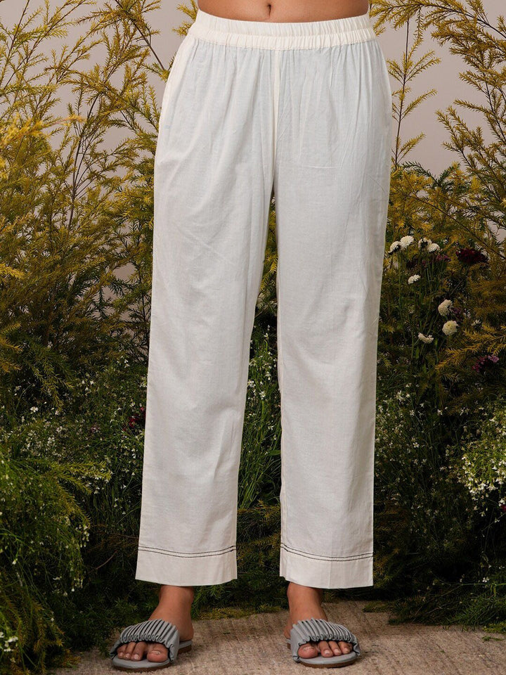 Libas Woven Design Regular Pure Cotton Kurta with Trousers &  Dupatta