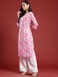 Anouk Floral Print Straight Kurta