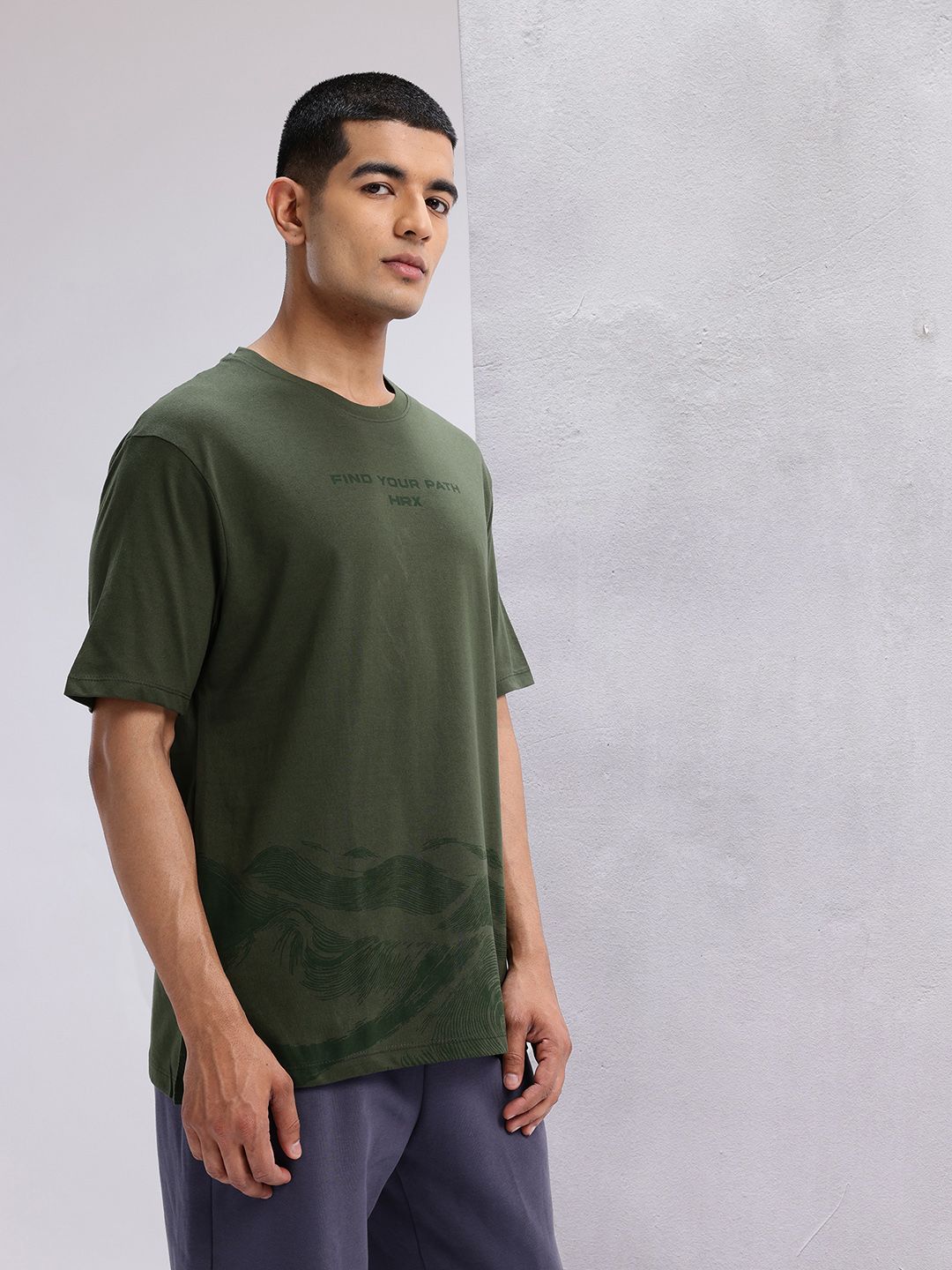 HRX by Hrithik Roshan Men Printed Yoga T-shirt