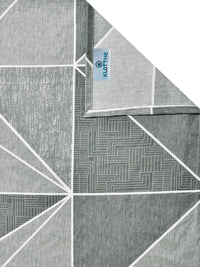 Moda Rapido X KLOTTHE Grey & White Geometric 300 TC King Bedsheet with 2 Pillow Covers