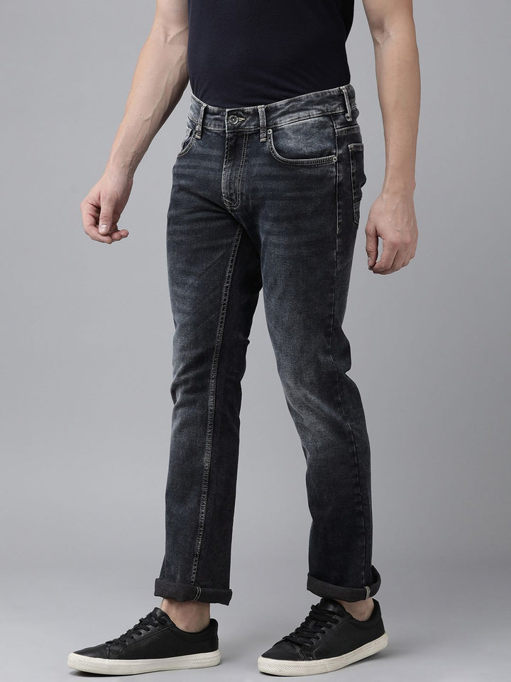 SPYKAR Men Rafter Bootcut Heavy Fade Stretchable Jeans