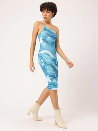 DressBerry Cosmic Swirl Dyed Midi Bodycon Dress