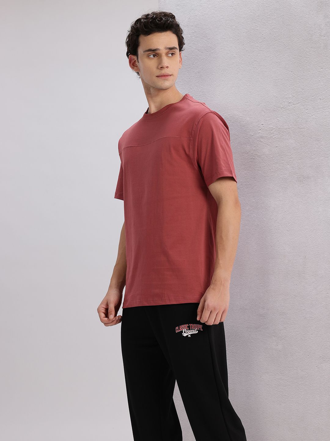 HRX by Hrithik Roshan Typography Printed Pure Cotton Yoga T-shirt