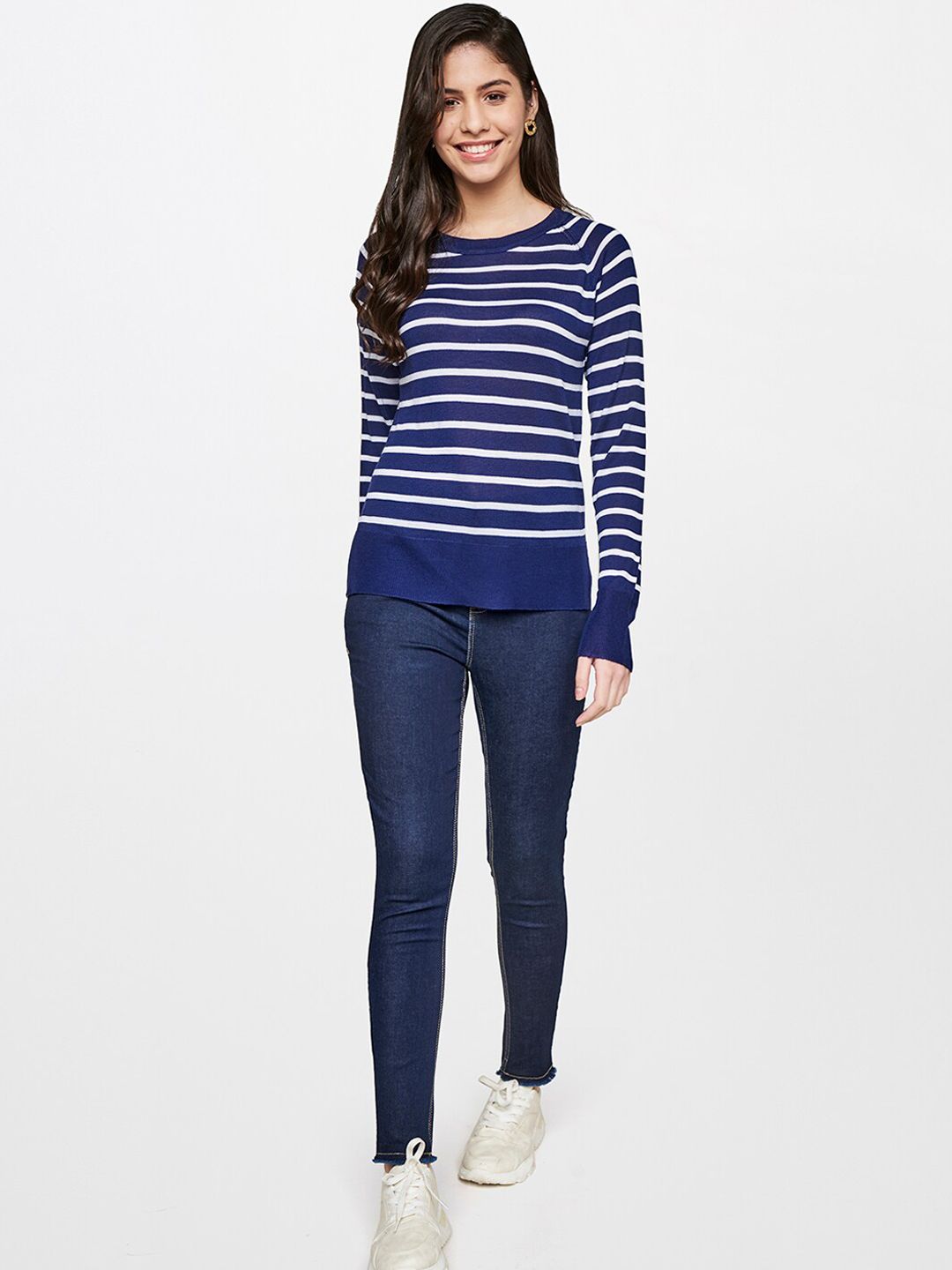 AND Women Blue Skinny Fit Trousers