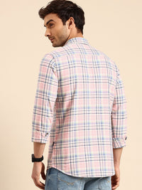 Being Human Tartan Checked Slim Fit Opaque Pure Cotton Casual Shirt
