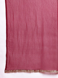 Anouk Indie Floral Printed Shoulder Straps Kurta With Trousers & With Dupatta