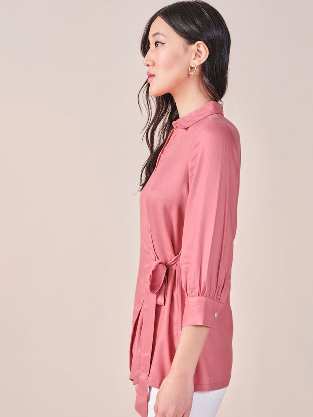 AND Solid Shirt Style Top