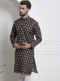 SOJANYA Kolar Mandarin Zari Motif Etnik Kurta