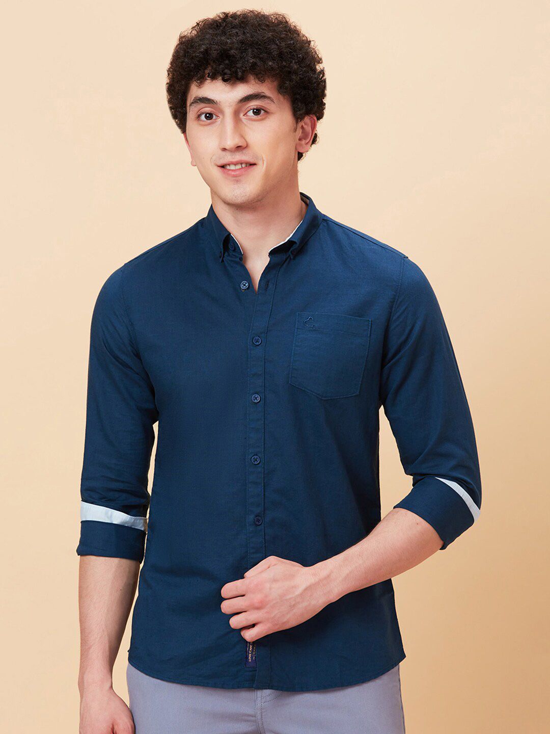 Being Human Spread Collar Slim Fit Casual Shirt