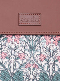 ZOUK Floral Printed Structured Vegan Leather Sling Bag