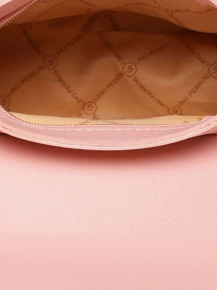 Lino Perros Pink Solid Sling Bag