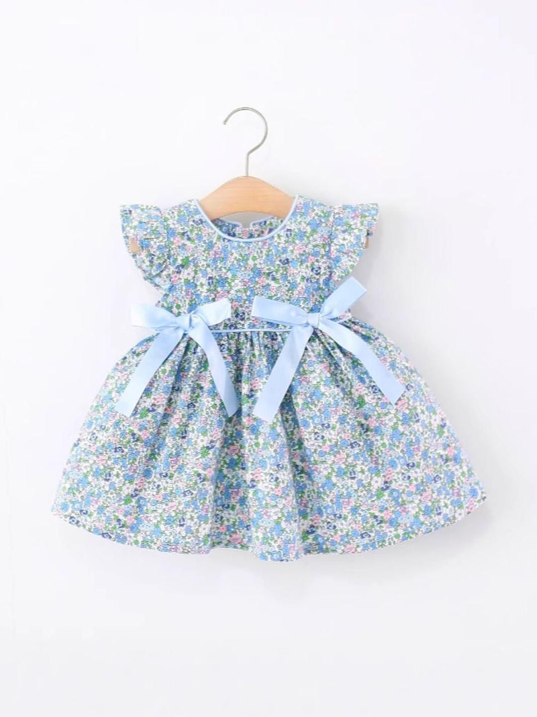 YK Floral Print Fit & Flare Dress