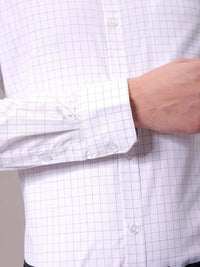 The Indian Garage Co. X Luxe Men Spread Collar Micro Checked Slim Fit Formal Shirt