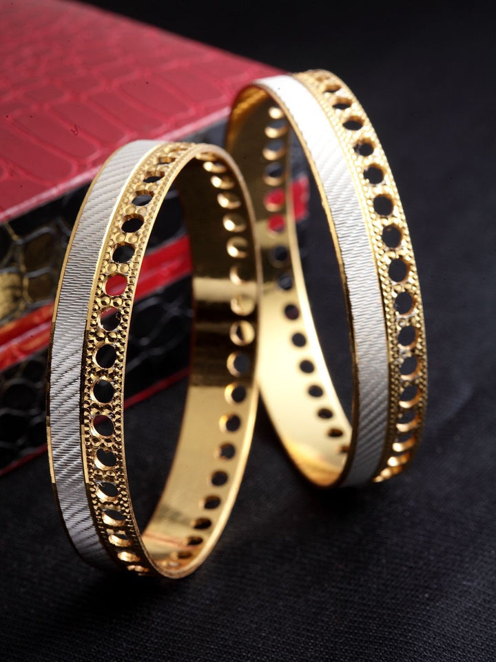 Anouk Set Of 2 Rhodium-Plated Bangles