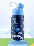 Pexpo Blue Printed Stainless Steel Double Wall Vacuum Water Bottle 420ml