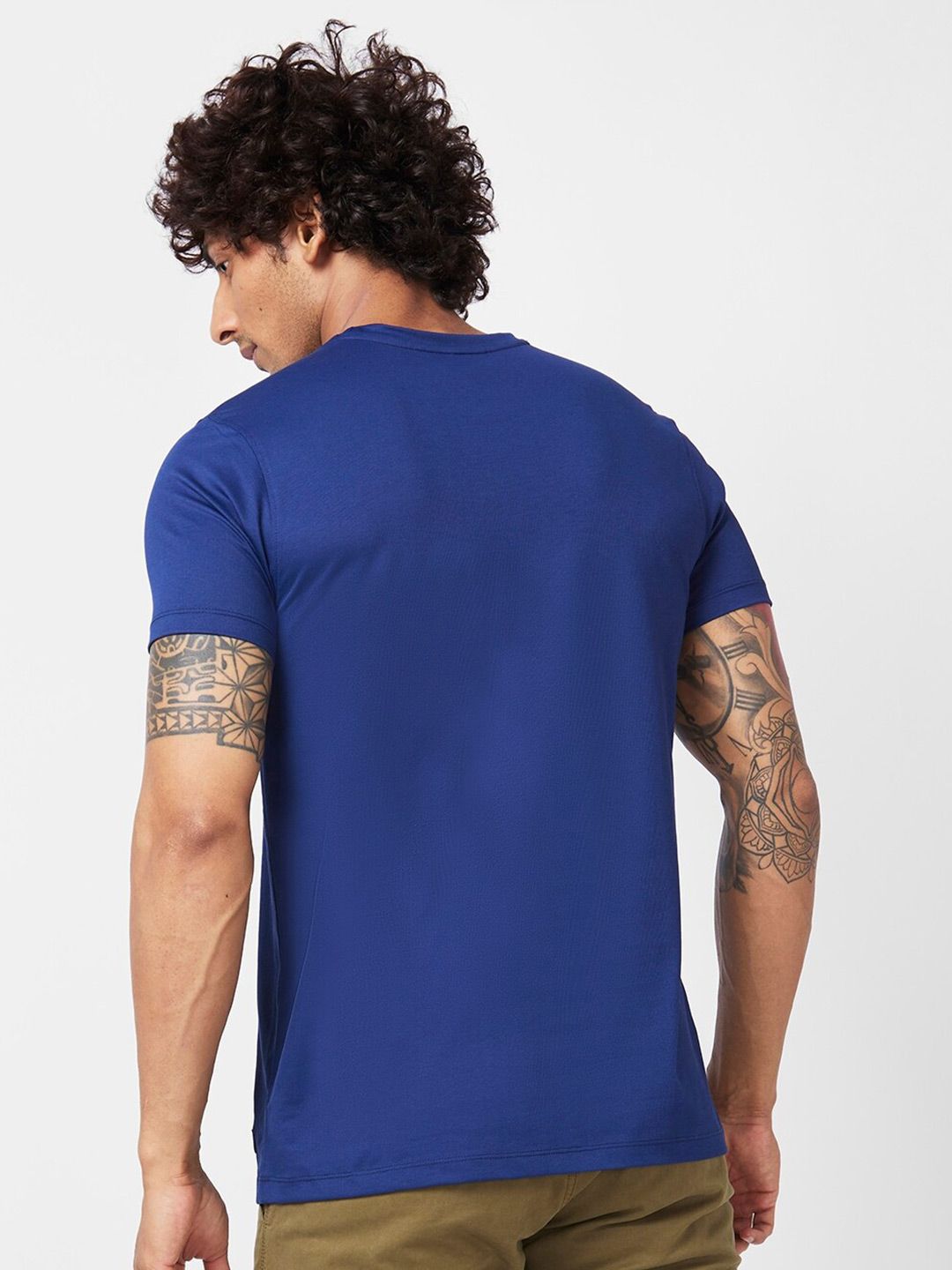 SPYKAR Typography Printed Slim Fit Cotton Casual T-Shirt