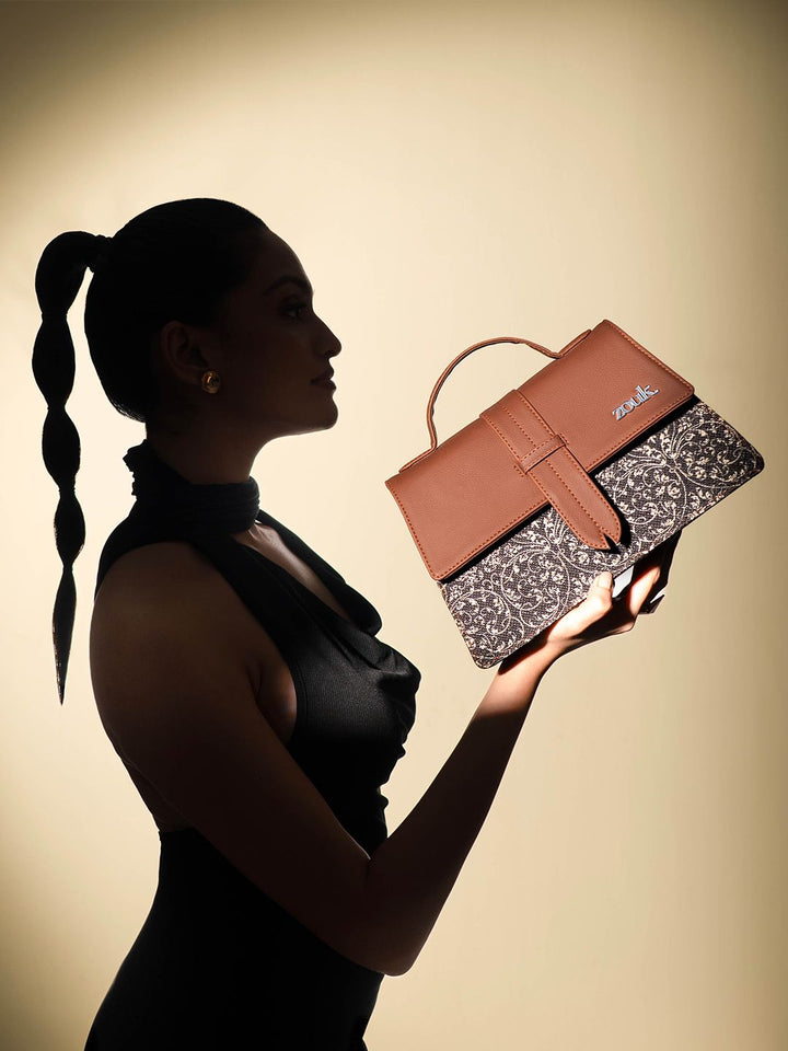 ZOUK Kriti Sanon - Lattice Lace Iconic Evening Structured Satchel
