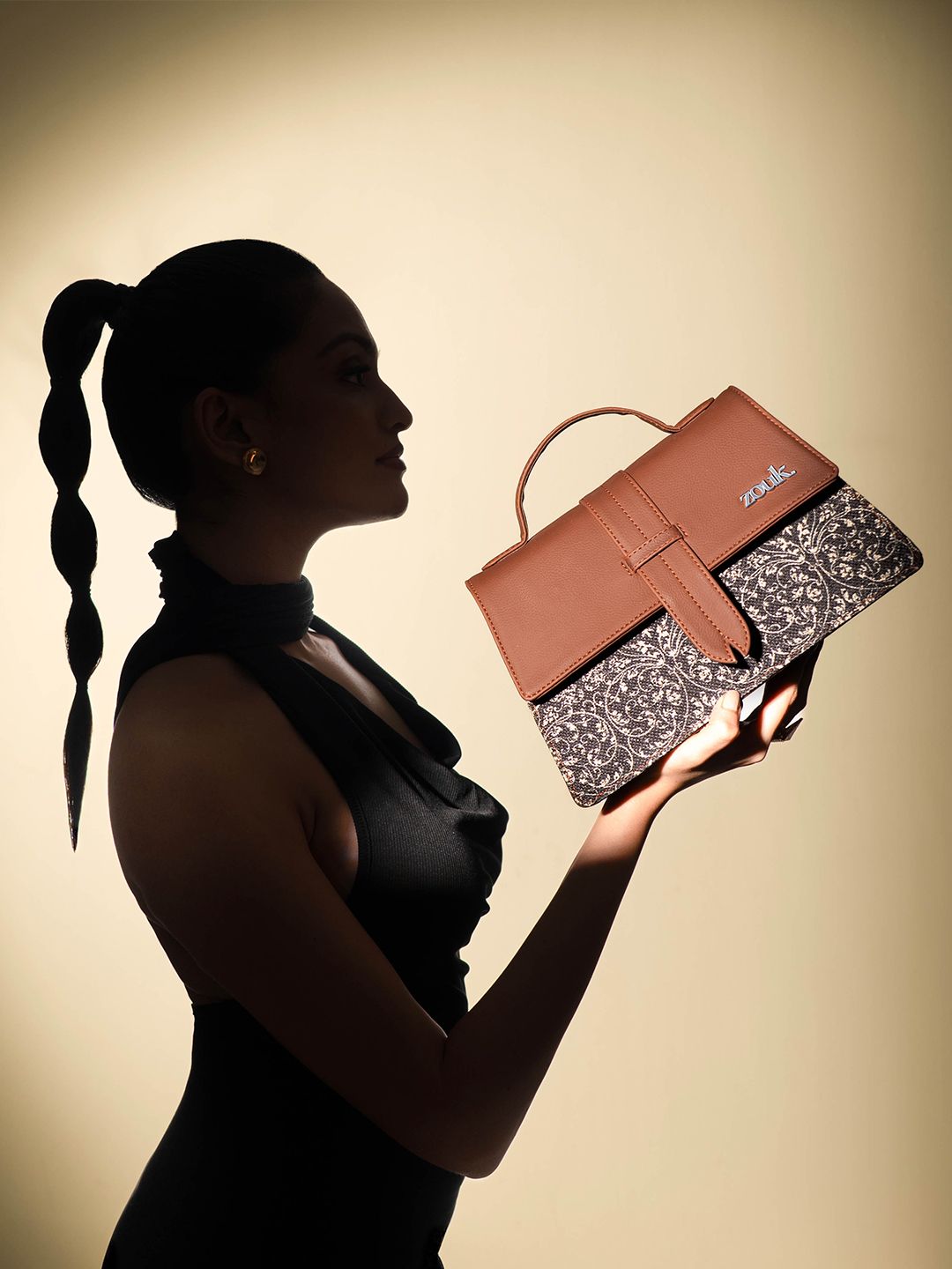 ZOUK Kriti Sanon - Lattice Lace Iconic Evening Structured Satchel