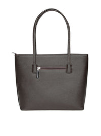 Lino Perros Coffee Brown Solid Laptop Bag