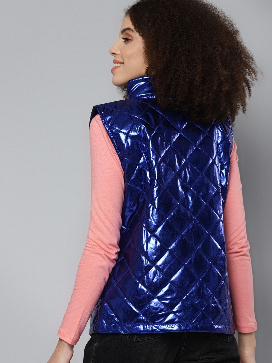 SASSAFRAS Women Blue Quilted Jacket