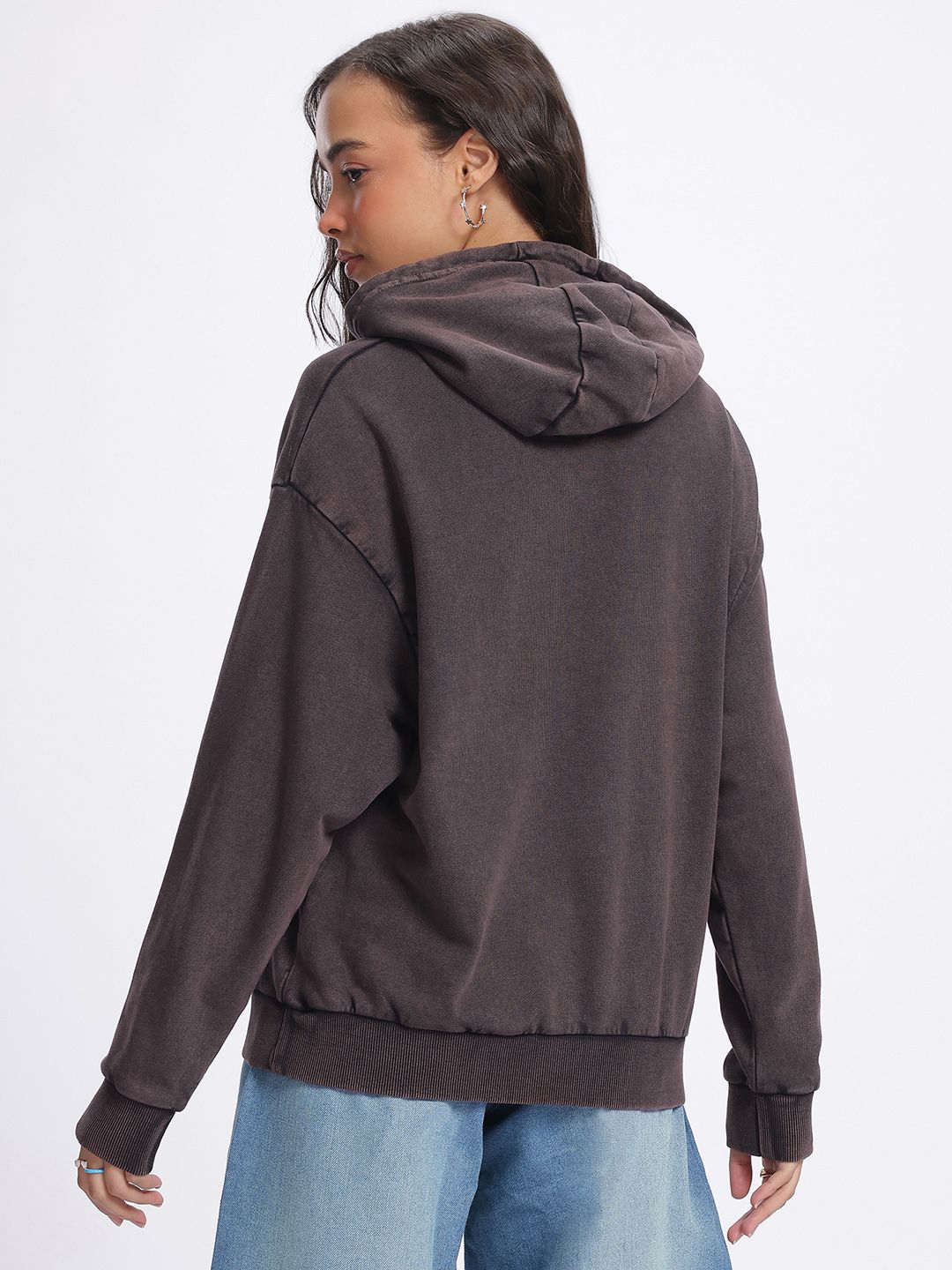 DressBerry Drop-Shoulder Hooded Sweatshirt