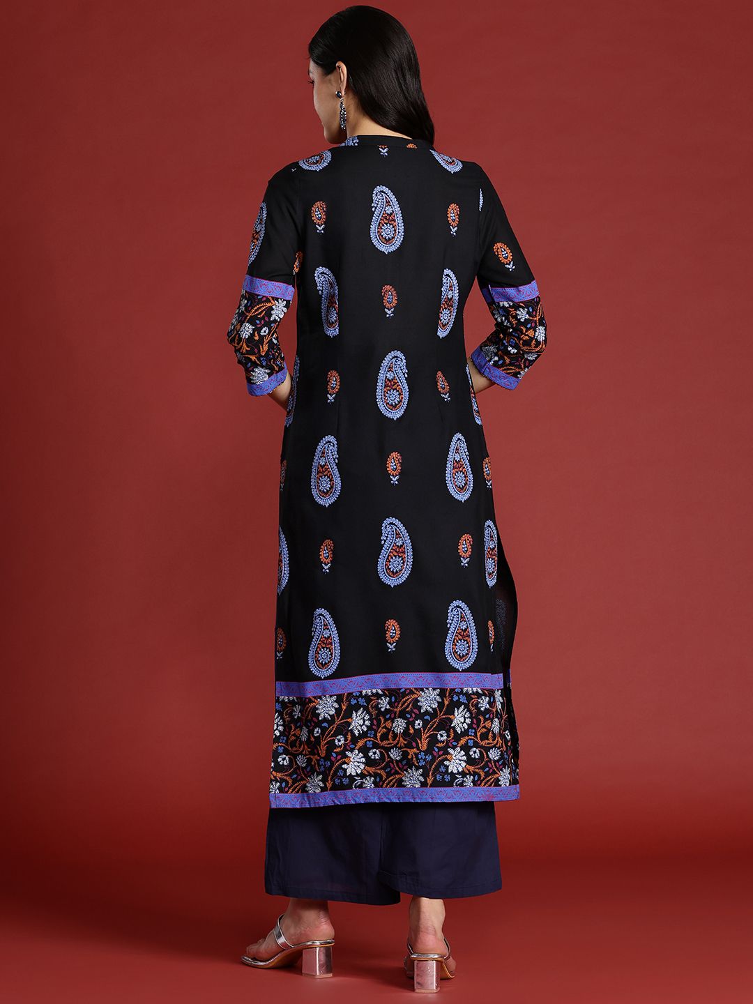 Anouk Paisley Print Gotta Patti Kurta