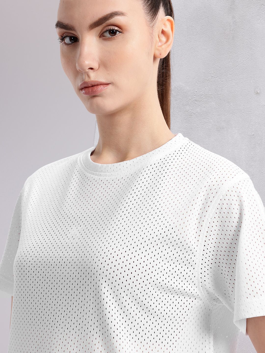 HRX by Hrithik Roshan Women Perforated Rapid-Dry Training T-shirt