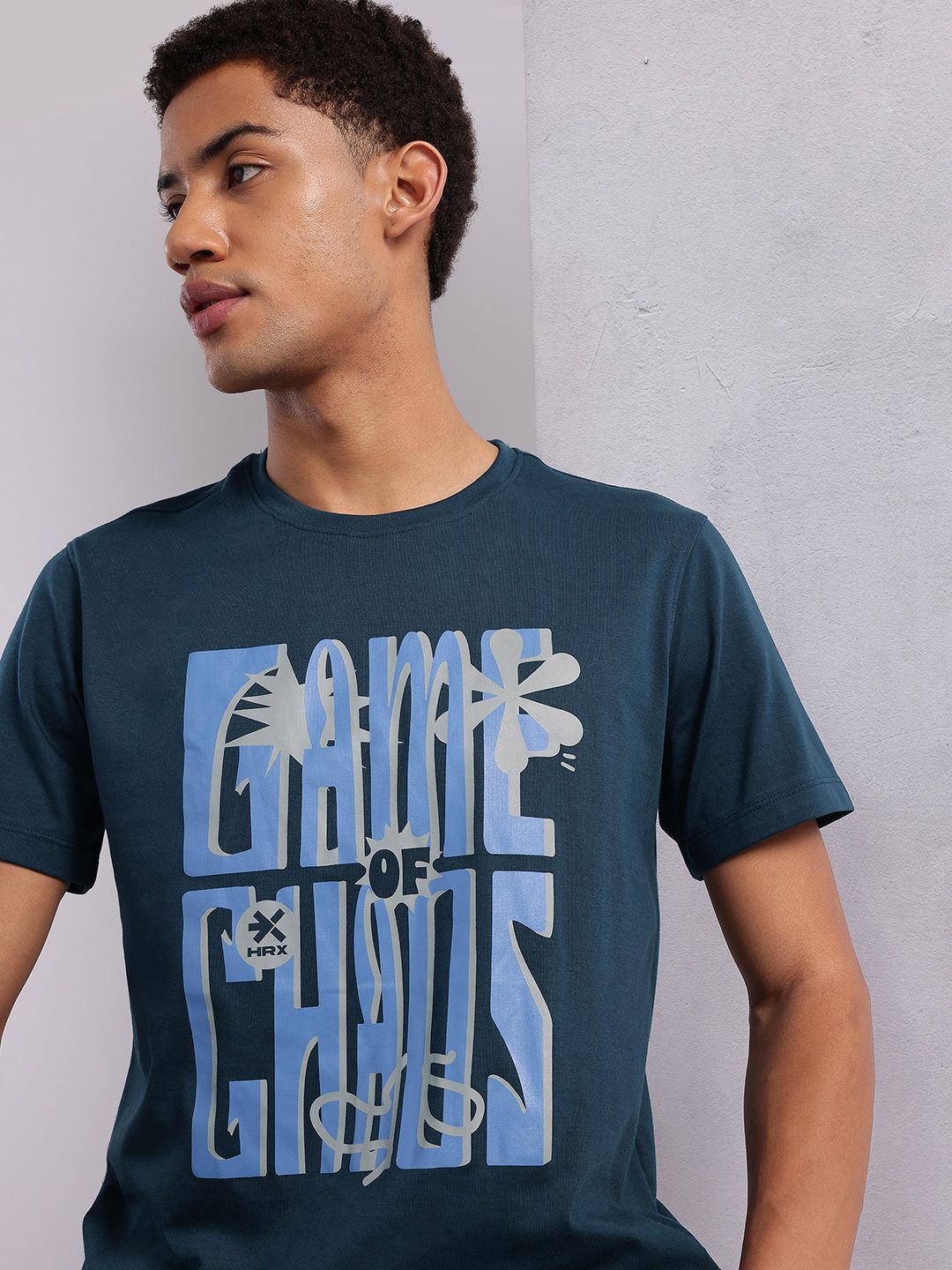 HRX by Hrithik Roshan Typography Printed T-shirt