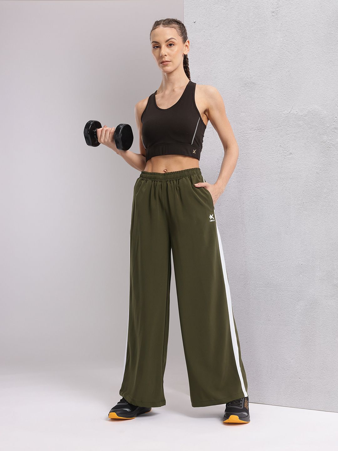 HRX by Hrithik Roshan Women Side Stripe Rapid-Dry Training Track Pants