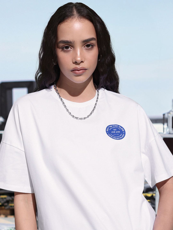 DressBerry Fanjabi Typo Print Oversized Drop Shoulder Concert T-shirt
