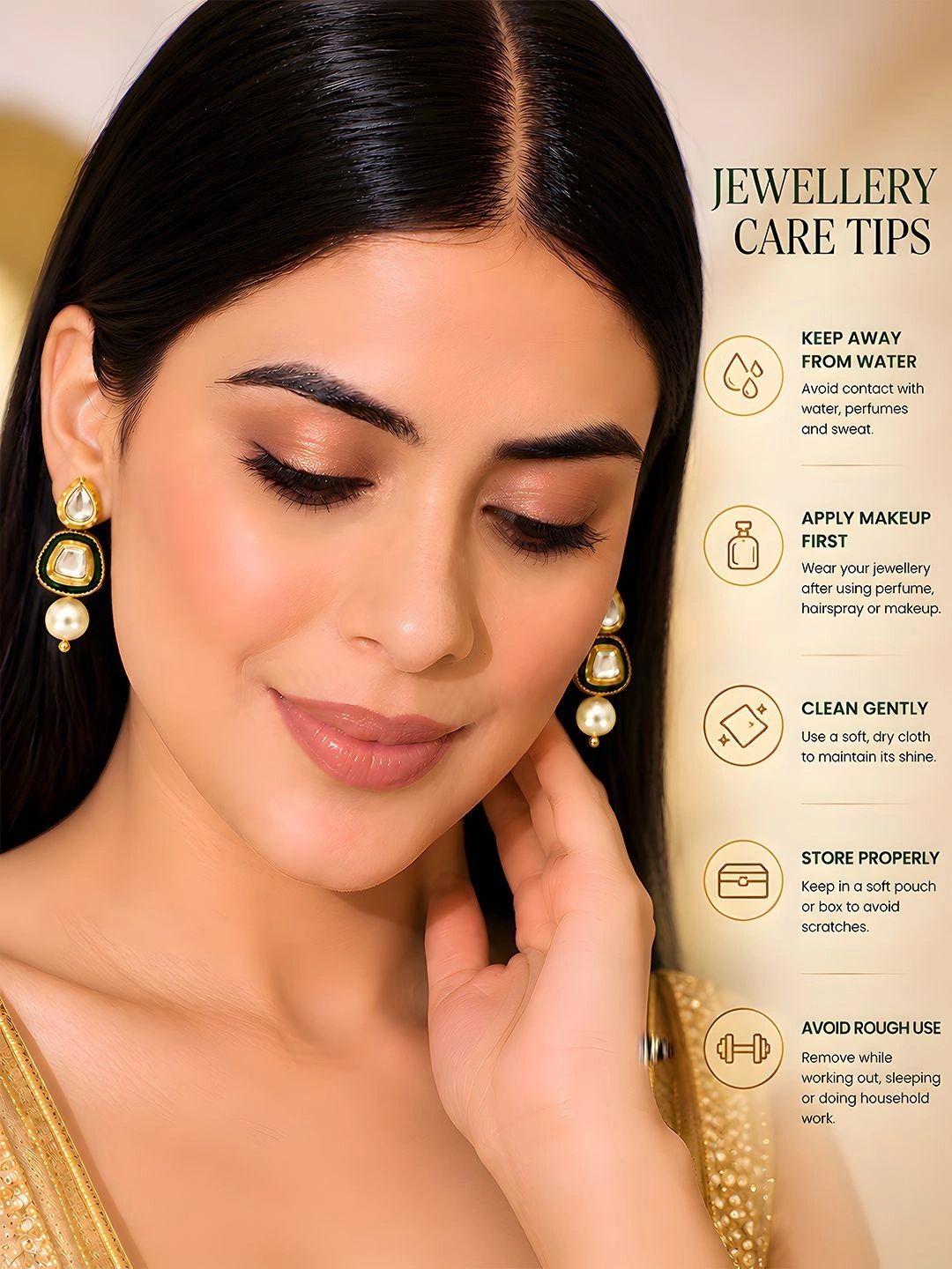 PANASH Teardrop Shaped Drop Earrings