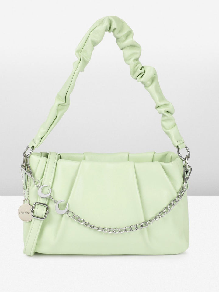 DressBerry Structured Pleated Shoulder Bag