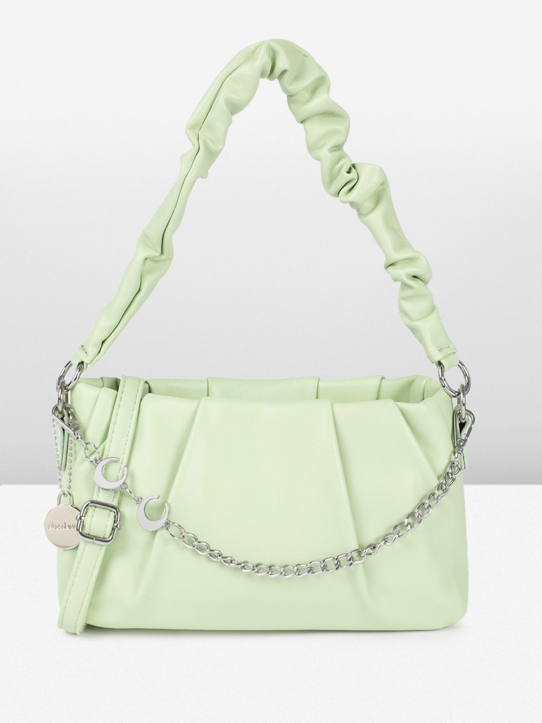 DressBerry Structured Pleated Shoulder Bag