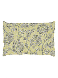 Story@home Cream-Coloured & Grey Floral Microfiber 180 TC Single Bedsheet & 1 Pillow Cover