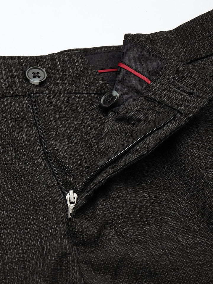 Raymond Men Checked Slim Fit Formal Trousers
