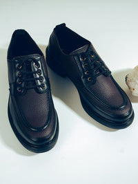 MONKSTORY Men Black Printed Textured Lace-ups PU Sneakers