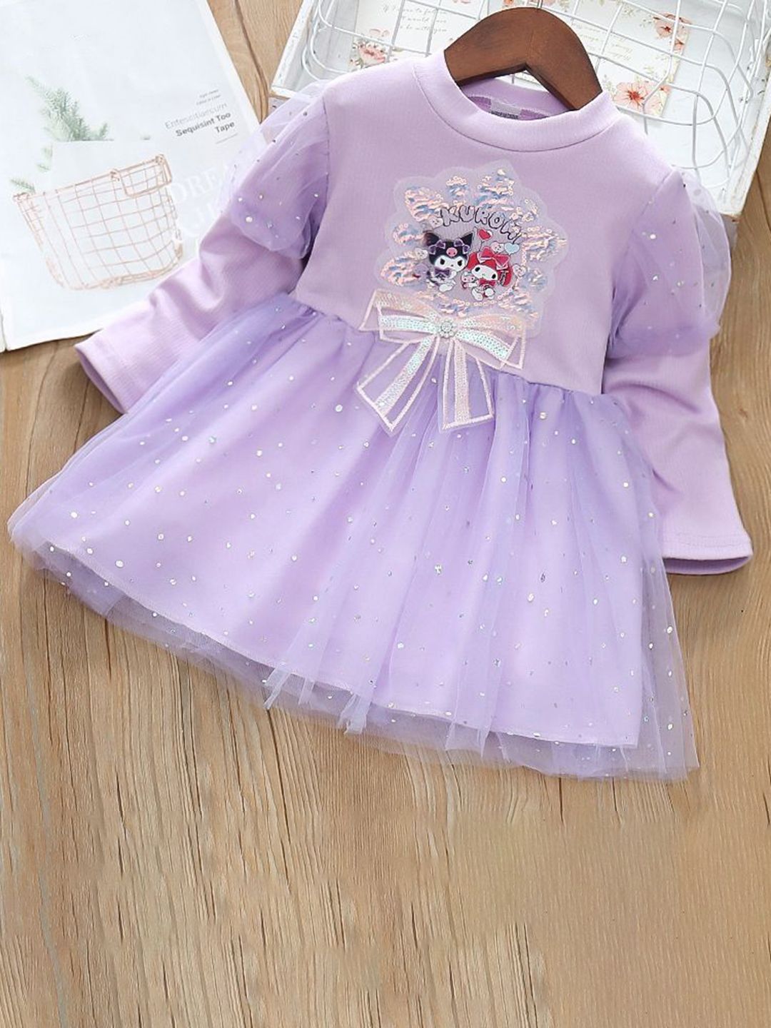 YK Girls Embellished Fit & Flare Dress