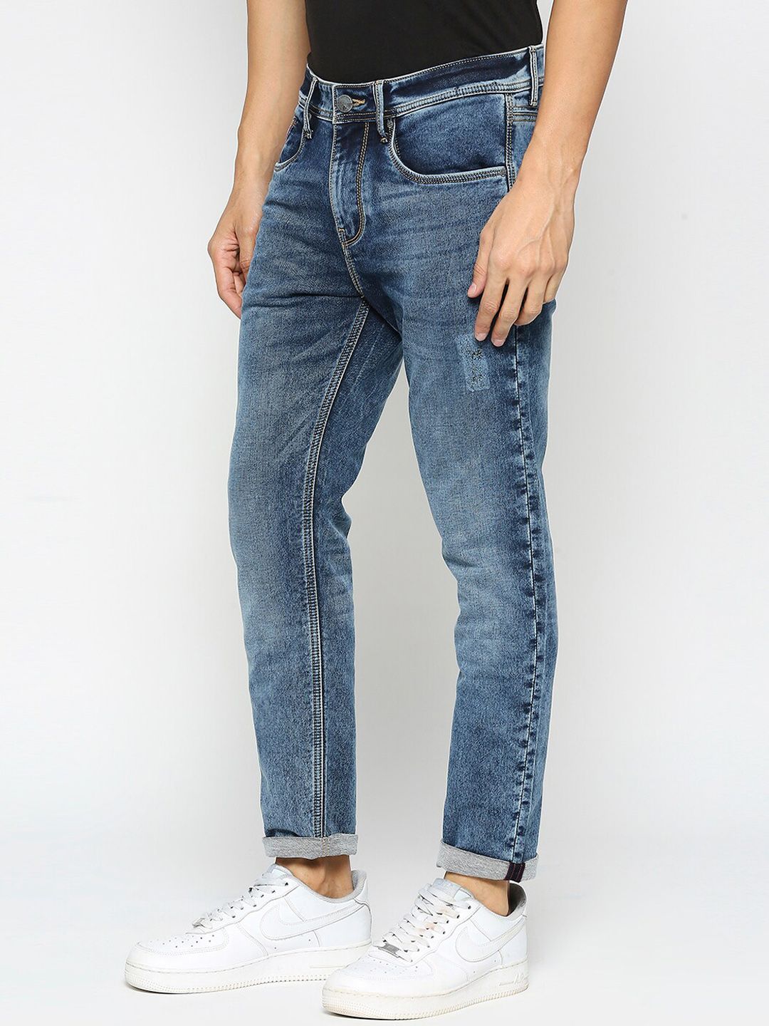 Being Human Men Clean Look Mid Rise Heavy Fade Jeans