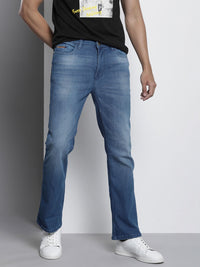 The Indian Garage Co Men Bootcut Light Fade Stretchable Jeans