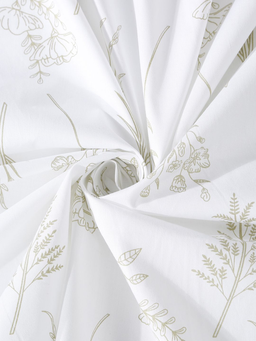 Myntra Elegant Homes White Floral 400 TC Bedsheet with 2 Pillow Covers